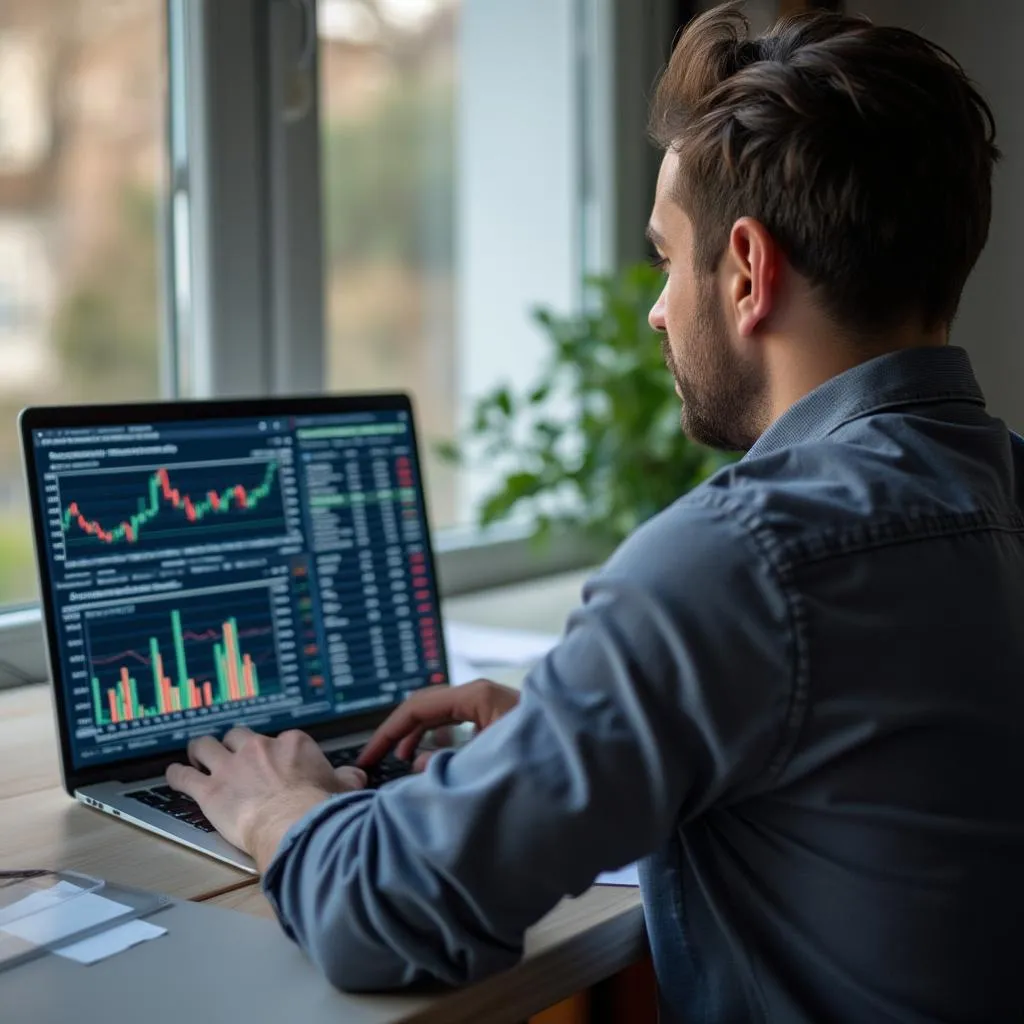 Marc analysant ses investissements